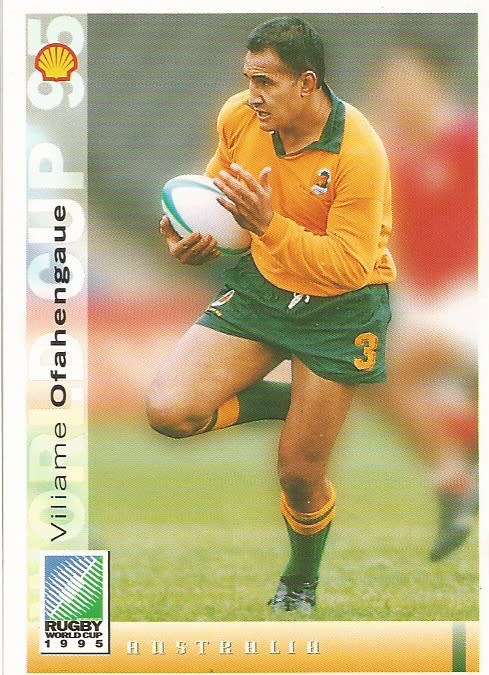 VILIAME OFAHENGAUE - SPORTS DECK `RUGBY WORLD CUP 95` -  BASE TRADING CARD 57