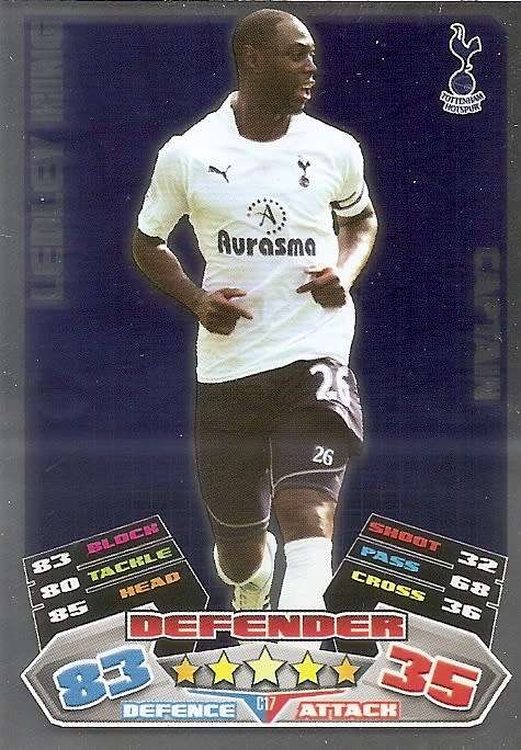 LEDLEY KING -  TOPPS `MATCH ATTAX` 2012 - FOIL `CAPTAIN` TRADING CARD