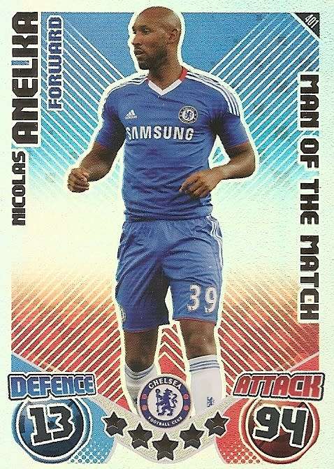 NICOLAS ANELKA - TOPPS `MATCH ATTAX` 2010/2011 - FOIL `MAN of the MATCH` TRADING CARD