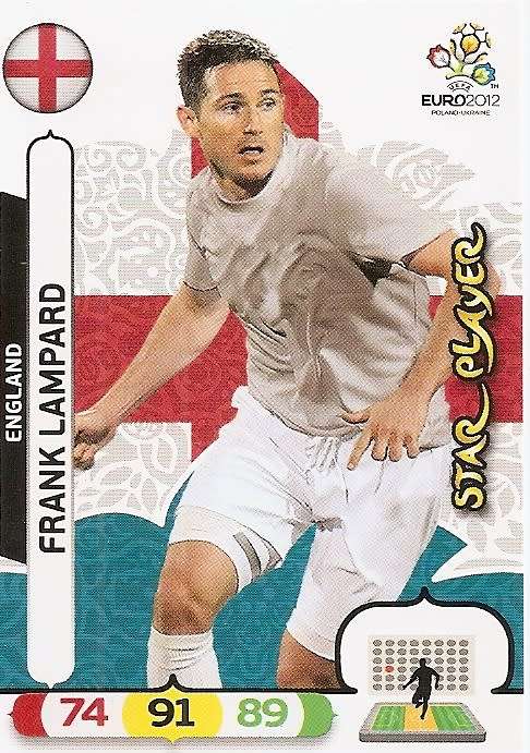 FRANK LAMPARD - PANINI  `ÜEFA EURO 2012` EDITION - `STAR PLAYER` TRADING CARD