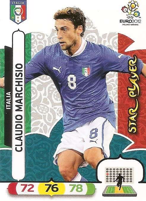 CLAUDIO MARCHISIO - PANINI  `ÜEFA EURO 2012` EDITION - `STAR PLAYER` TRADING CARD