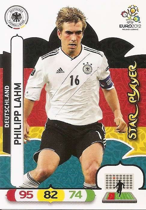 PHILLIP LAHM - PANINI  `ÜEFA EURO 2012` EDITION - `STAR PLAYER` TRADING CARD