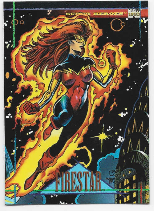 FIRESTAR - MARVEL UNIVERSE 1993 TRADING CARD 20