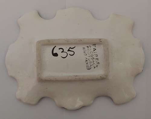 PORTUGAL SOUVENIR CERAMIC ASHTRAY (Alcobaca) - 140mm x 105mm - EXCELENT CONDITION