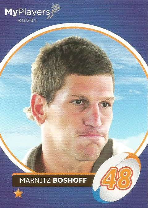 MARNITZ BOSHOFF - 2014 BIG BALL `HEROES COLLECTION` - `MY PLAYERS` BASE CARD 207