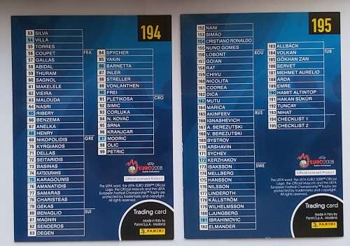 EURO 2008 PREMIUM - PANINI `UEFA EURO 2008 PREMIUM` COLLECTION - LOT of 146 `BASE` TRADING CARDS