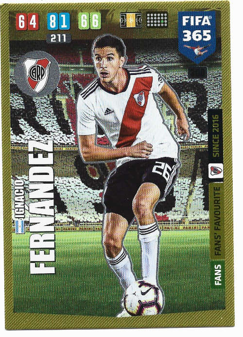 IGNACIO FERNANDEZ - PANINI `FIFA 365` 2020 COLLECTION - FOIL `FANS FAVOURITE` TRADING CARD 300