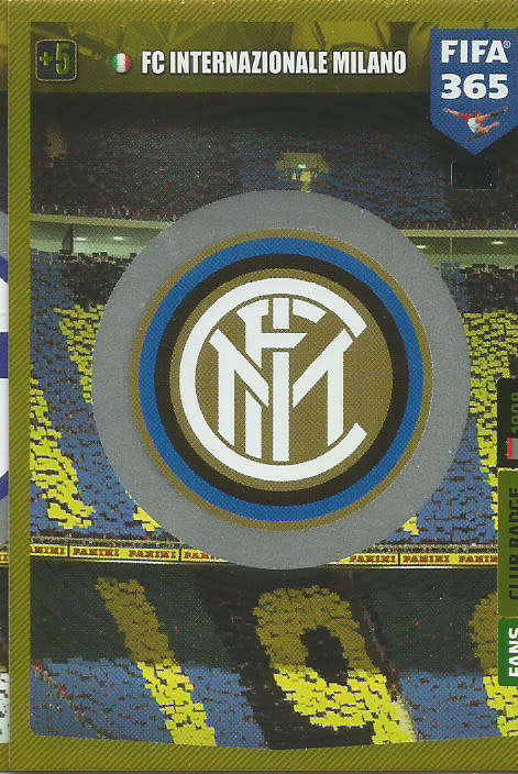 INTER. MILANO - PANINI `FIFA 365` 2020 COLLECTION - FOIL `CLUB EMBLEM` TRADING CARD 226