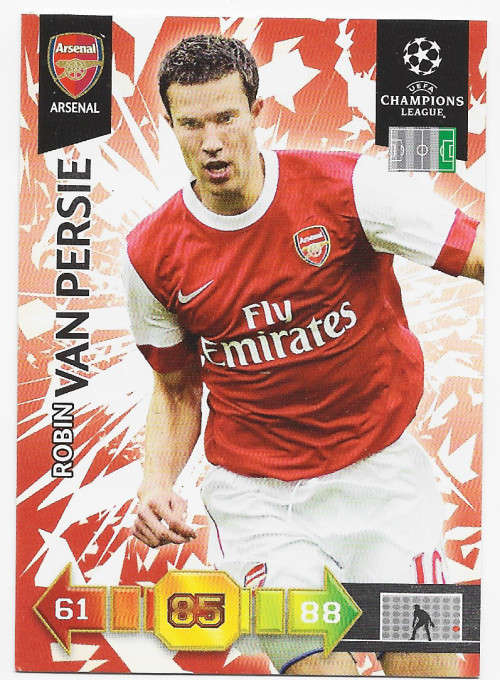 ROBIN VAN PERSIE (Arsenal) - PANINI `CHAMPIONS LEAGUE` 2010/11 - `BASE` TRADING CARD
