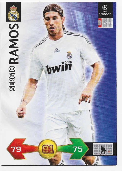 SERGIO RAMOS (R. Madrid) - PANINI CHAMPIONS LEAGUE `S/STRIKES` 2009/10 - `BASE` TRADING CARD
