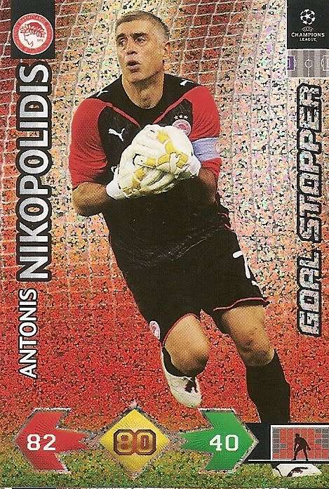 ANTONIS NIKOPOLIDIS - PANINI CHAMPIONS LEAGUE `UPDATES` 2009/10 - `GOAL STOPPER` TRADING CARD