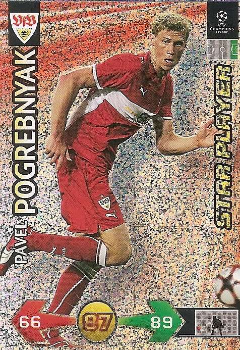 P. POGREBNYAK(Stuttgart) - PANINI `CHAMPIONS LEAGUE UPDATES` 2009/10 - `STAR PLAYER` TRADING CARD