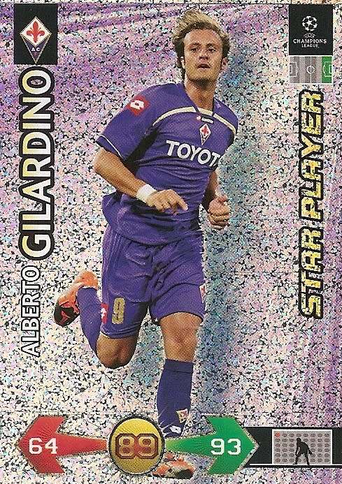 A. GIRALDINO(Fiorentina) - PANINI `CHAMPIONS LEAGUE UPDATES` 2009/10 - `STAR PLAYER` TRADING CARD