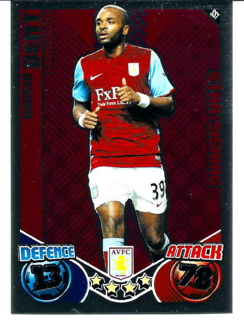 DARREN BENT - TOPPS `MATCH ATTAX`EXTRA 2010/2011 - FOIL `STAR SIGNING` TRADING CARD SS1