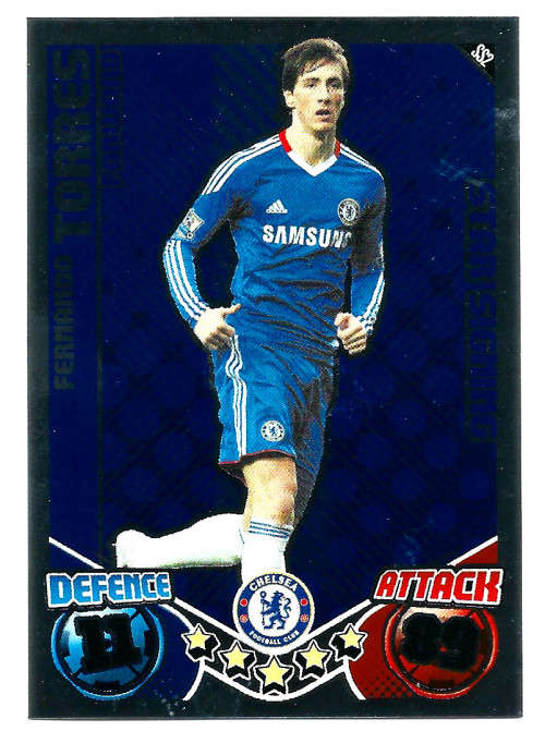 FERNANDO TORRES - TOPPS `MATCH ATTAX`EXTRA 2010/2011 - FOIL `STAR SIGNING` TRADING CARD SS2