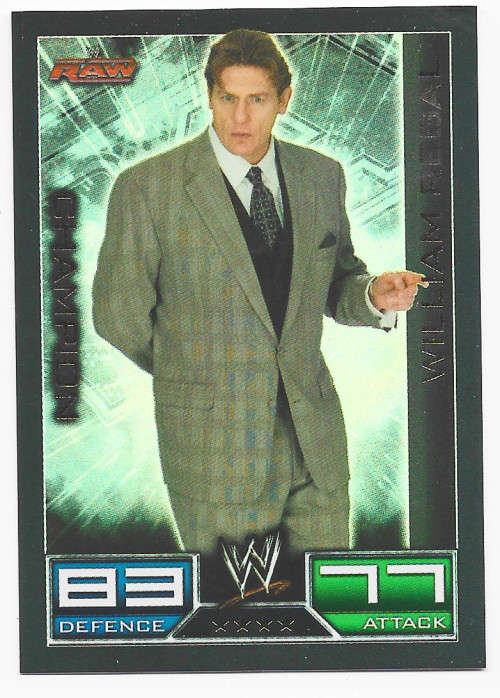 WILLIAM REGAL - TOPPS `SLAM ATTAX` 2008/09 1st SERIES - RARE FOIL `CHAMPION` TRADING CARD