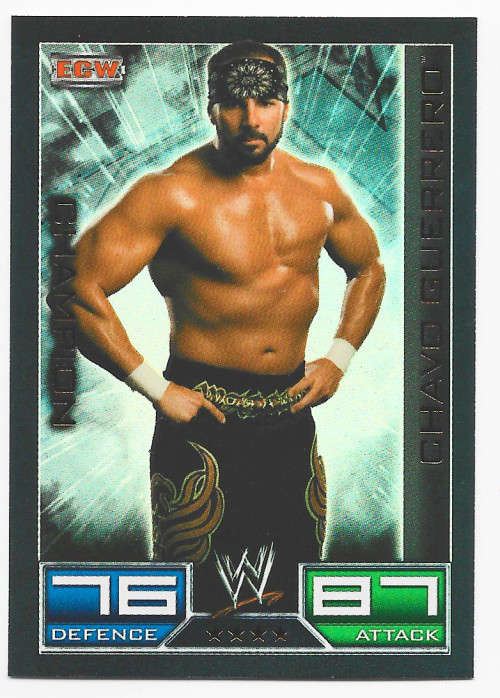 CHAVO GUERRERO - TOPPS `SLAM ATTAX` 2008/09 1st SERIES - RARE FOIL `CHAMPION` TRADING CARD