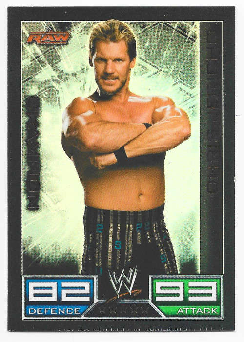 CHRIS JERICHO - TOPPS `SLAM ATTAX` 2008/09 1st SERIES - RARE FOIL `CHAMPION` TRADING CARD