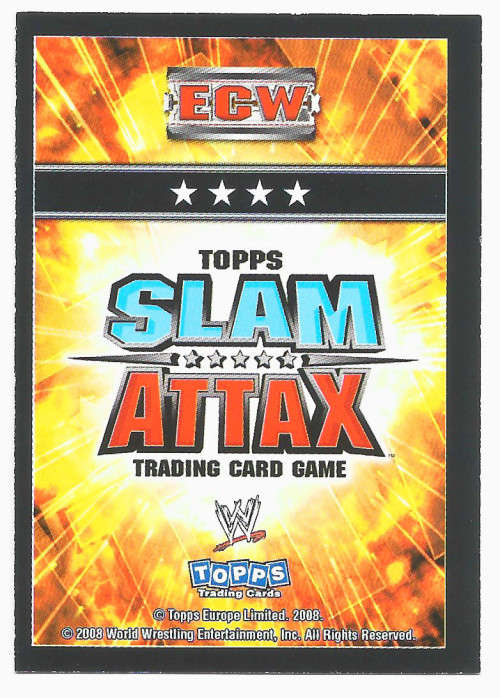 REY MYSTERIO - TOPPS `SLAM ATTAX` 2008/09 1st SERIES - RARE FOIL `CHAMPION` TRADING CARD