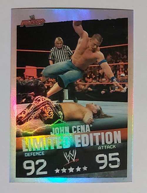 JOHN CENA - TOPPS `SLAM ATTAX EVOLUTION` 2009/10 - FOIL `LIMITED EDITION` TRADING CARD