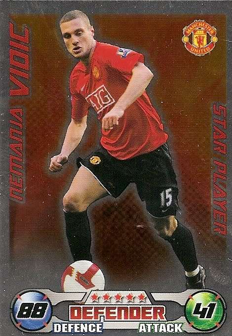 NEMANDJA VIDIC - TOPPS `MATCH ATTAX` 2008/09 - `STAR PLAYER` FOIL TRADING CARD