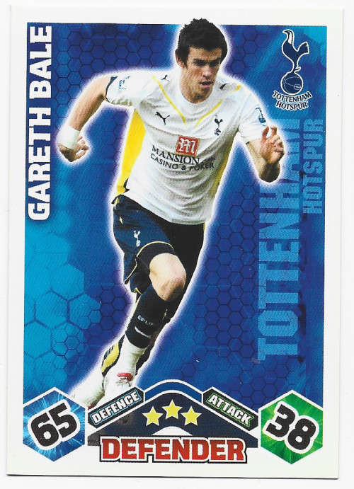 GARETH BALE (Spurs) - TOPPS `MATCH ATTAX` EXTRA 2009/10 - UPDATES TRADING CARD