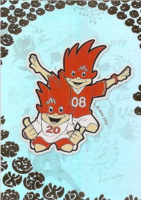 EURO 2008 - PANINI `UEFA EURO 2008 PREMIUM` COLLECTION - FOIL `MASCOT` TRADING CARD 3