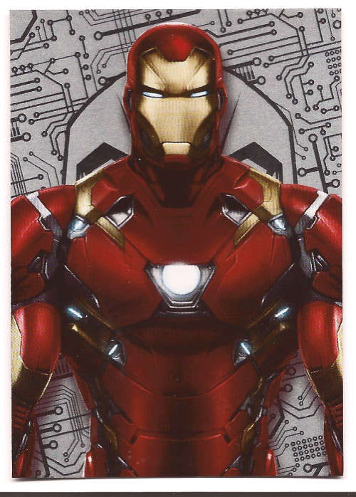 IRON MAN - MARVEL `MARVEL CIVIL WAR 2016` - FOIL TRADING CARD 77
