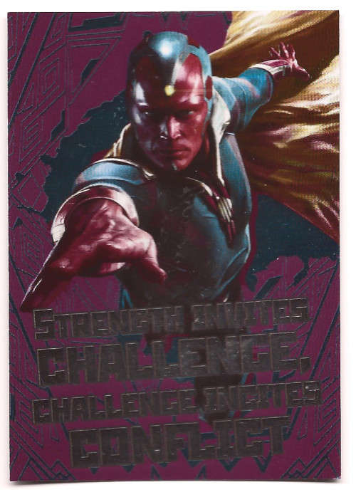 VISION - MARVEL `MARVEL CIVIL WAR 2016` - FOIL TRADING CARD 98