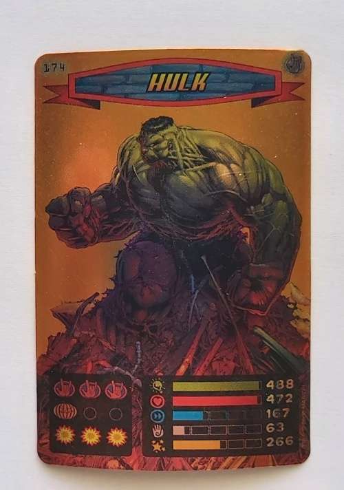 HULK - MARVEL `SPIDERMAN 2011 COLLECTION` - FOIL TRADING CARD 174