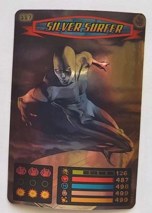 SILVER SURFER - MARVEL `SPIDERMAN 2011 COLLECTION` - FOIL TRADING CARD 117