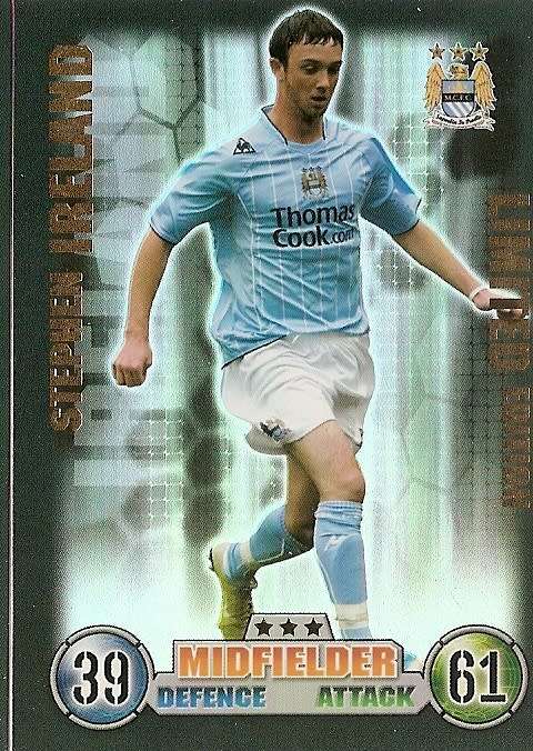 STEPHEN IRELAND - TOPPS `MATCH ATTAX EXTRA` 2008 - FOIL `LIMITED EDITION` TRADING CARD