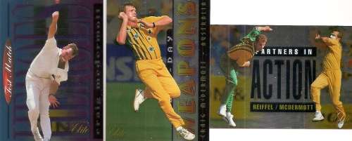 1996 FUTERA CRICKET PREMIUM ELITE COLLECTION  - SET of 59  `FOIL` Trading Cards - NO BINDER