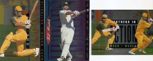 1996 FUTERA CRICKET PREMIUM ELITE COLLECTION  - SET of 59  `FOIL` Trading Cards - NO BINDER