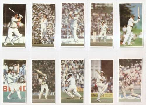 WORLD GREATEST CRICKETERS - `HOBBYPRESS ISSUE` 1984 - COMPLETE SET OF 20 CIGARETTE TRADING CARDS