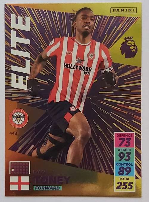 IVAN TONEY - PANINI Adrenalyn EPL 2021/2022 - GOLD `ELITE` TRADING CARD 448