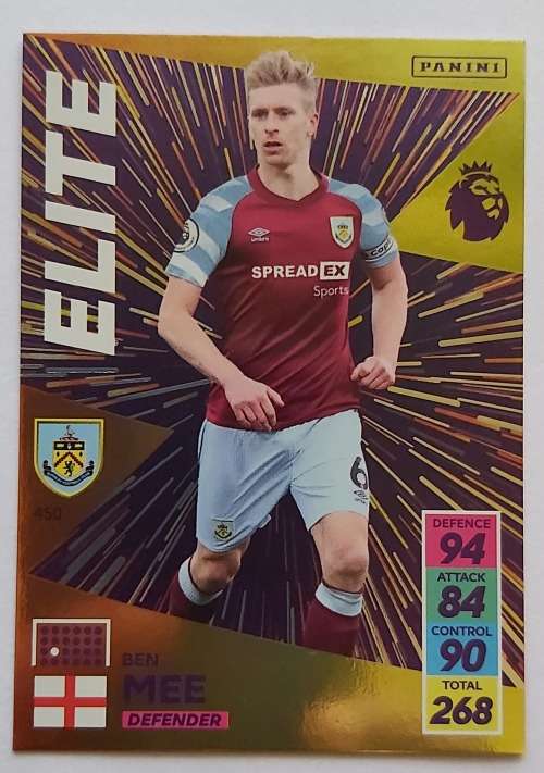 BAN MEE - PANINI Adrenalyn EPL 2021/2022 - GOLD `ELITE` TRADING CARD 450