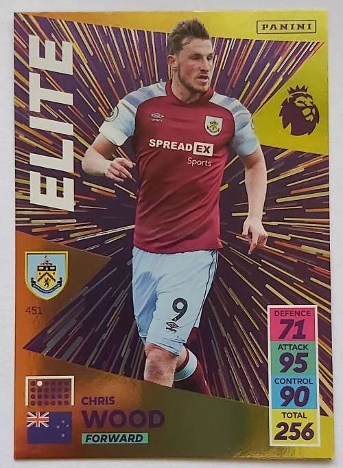 CHRIS WOOD - PANINI Adrenalyn EPL 2021/2022 - GOLD `ELITE` TRADING CARD 451