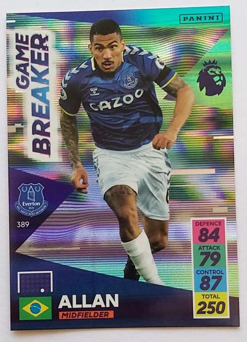 ALLAN - PANINI Adrenalyn EPL 2021/2022 - FOIL `GAME BREAKER` TRADING CARD 389