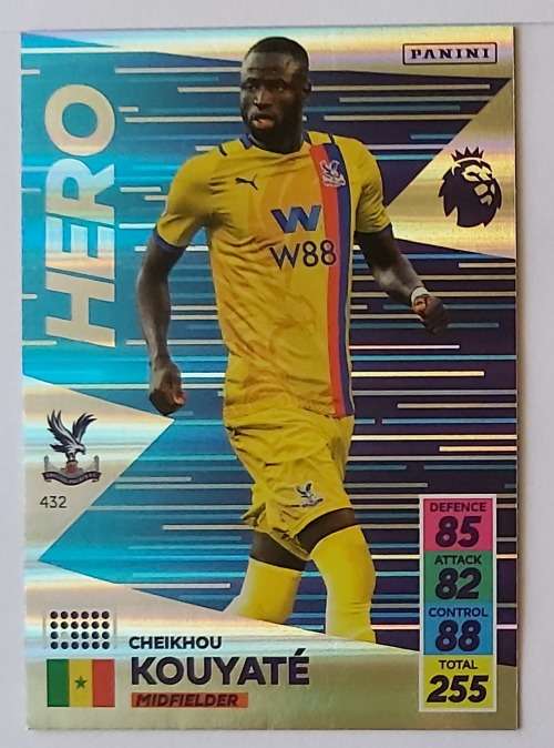 CHEIKHOU KOUYATE - PANINI Adrenalyn EPL 2021/2022 - FOIL `HERO` TRADING CARD 432