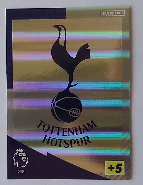 TOTTENHAM HOTSPURS - PANINI Adrenalyn EPL 2021/2022 - FOIL `CLUB BADGE` TRADING CARD 298