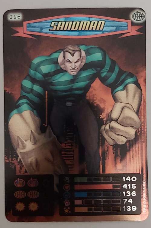 SANDMAN - MARVEL `SPIDERMAN 2011 COLLECTION` - FOIL TRADING CARD 12
