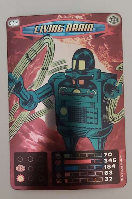 LIVING BRAIN - MARVEL `SPIDERMAN 2011 COLLECTION` - FOIL TRADING CARD 52
