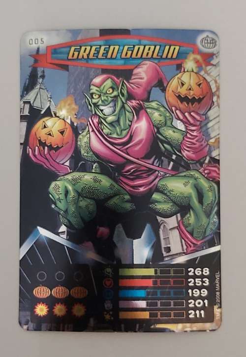 GREEN GOBLIN - MARVEL `SPIDERMAN 2011 COLLECTION` - FOIL TRADING CARD 5