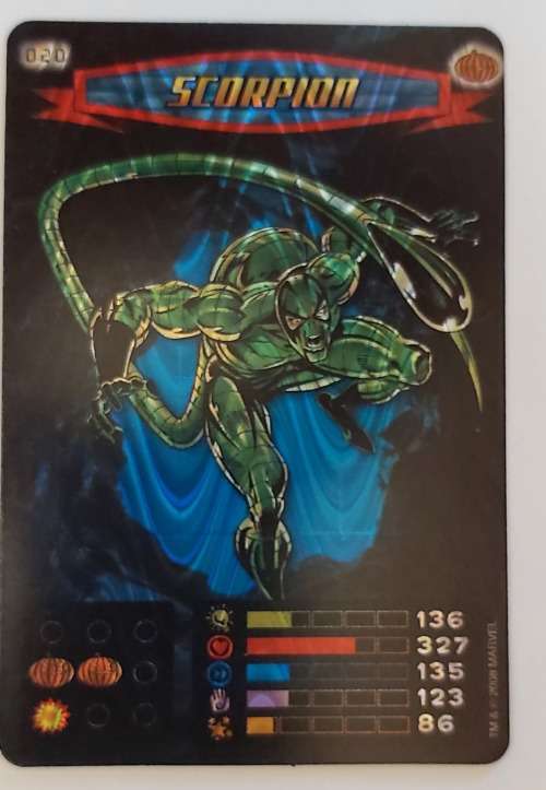 SCORPION - MARVEL `SPIDERMAN 2011 COLLECTION` - FOIL `SUPER RARE` TRADING CARD 20