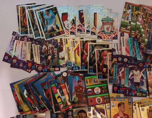 FOOTBALL TRADING CARDS - TOPPS and PANINI - LOT of 50 `FOILS`TRADING  CARDS - VARIOUS COLLECTIONS A