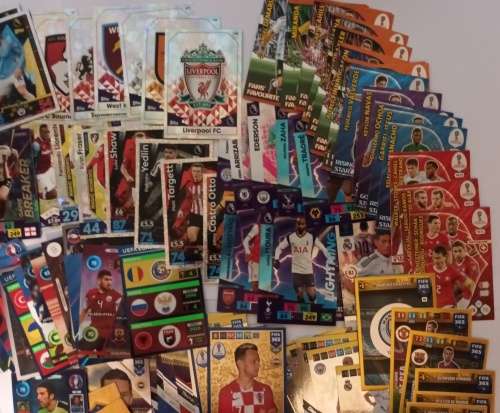 FOOTBALL TRADING CARDS - TOPPS and PANINI - LOT of 50 `FOILS`TRADING  CARDS - VARIOUS COLLECTIONS A