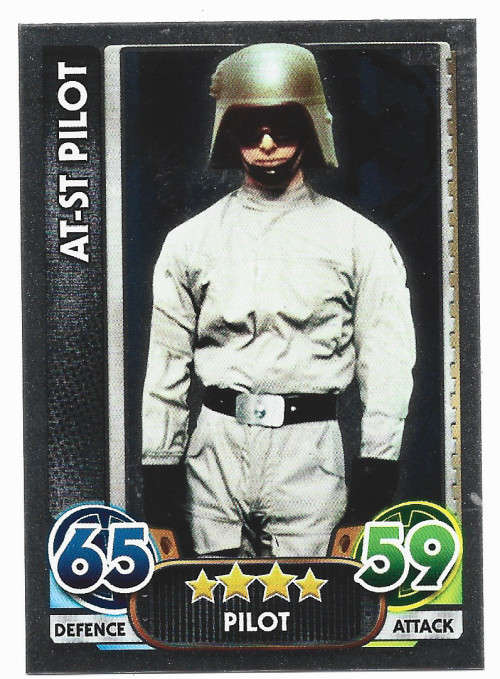 AT ST PILOT - TOPPS `STAR WARS FORCE ATTAX` 2015/16 - `FOIL` TRADING CARD 176