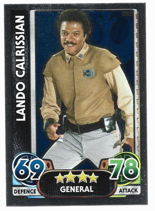 LANDO CALRISSAN - TOPPS `STAR WARS FORCE ATTAX` 2015/16 - `FOIL` TRADING CARD 167