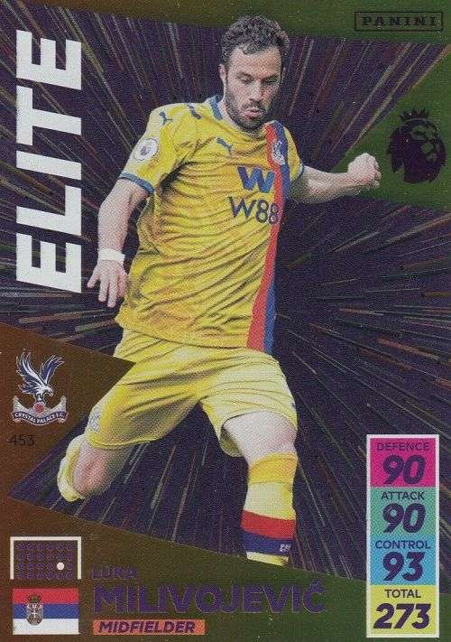 LUKA MILIVOJEVIC - PANINI Adrenalyn EPL 2021/2022 - GOLD `ELITE` TRADING CARD 453